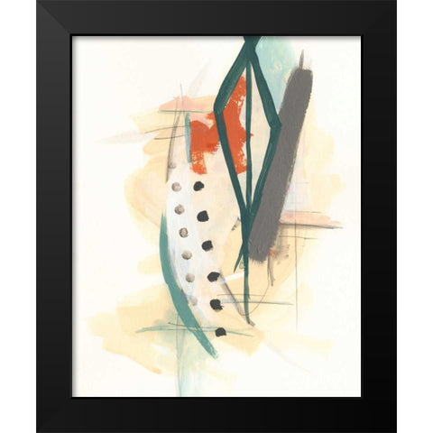 Elements II Black Modern Wood Framed Art Print by Vess, June Erica