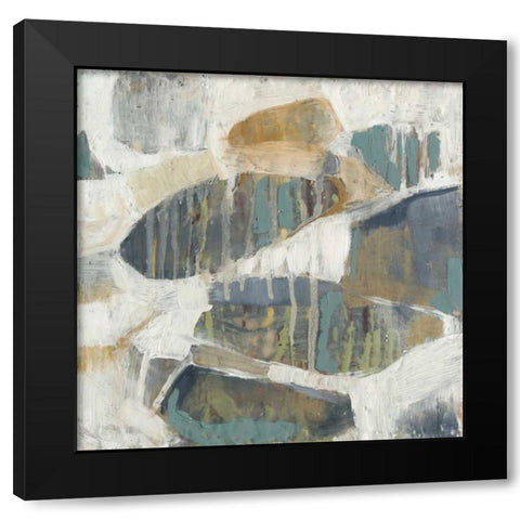 Orbs Dissolve I Black Modern Wood Framed Art Print with Double Matting by Jennifer Goldberger
