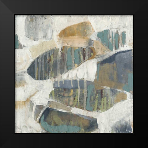 Orbs Dissolve I Black Modern Wood Framed Art Print by Jennifer Goldberger