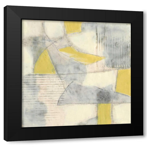 Thin Grey Lines II Black Modern Wood Framed Art Print by Goldberger, Jennifer