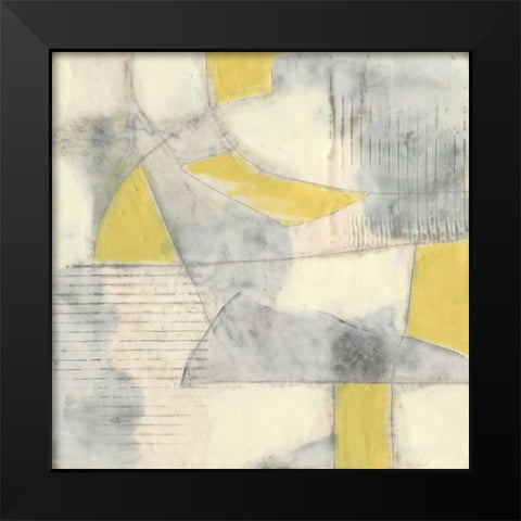 Thin Grey Lines II Black Modern Wood Framed Art Print by Goldberger, Jennifer