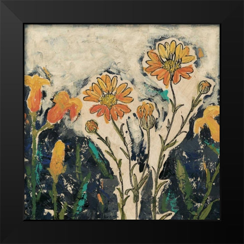 Floral Cutout II Black Modern Wood Framed Art Print by Meagher, Megan