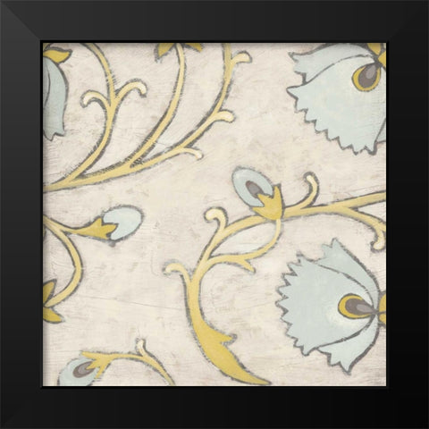 Spa Floral Fresco IV Black Modern Wood Framed Art Print by Vess, June Erica