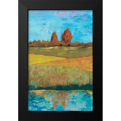 Impressionist Meadow I Black Modern Wood Framed Art Print by Altug, Mehmet