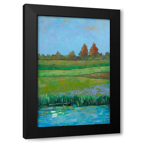 Impressionist Meadow II Black Modern Wood Framed Art Print by Altug, Mehmet