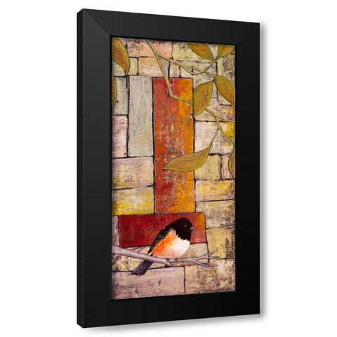 Textured Bird Panel I Black Modern Wood Framed Art Print with Double Matting by Altug, Mehmet