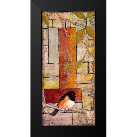 Textured Bird Panel I Black Modern Wood Framed Art Print by Altug, Mehmet
