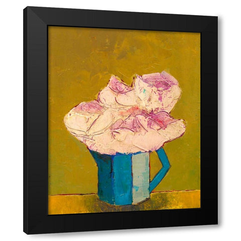 Graphic Vase of Flowers I Black Modern Wood Framed Art Print by Altug, Mehmet