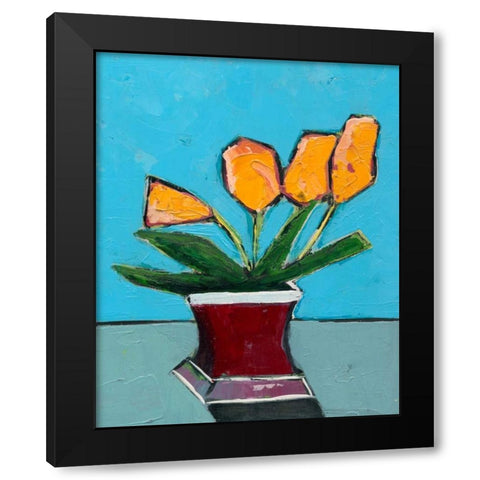 Graphic Vase of Flowers III Black Modern Wood Framed Art Print with Double Matting by Altug, Mehmet
