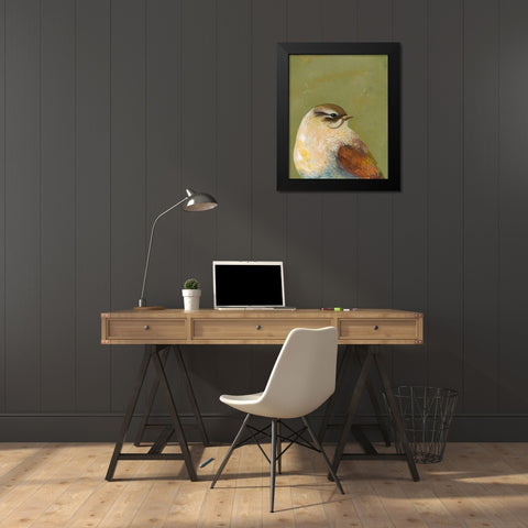 Bird Portrait I Black Modern Wood Framed Art Print by Altug, Mehmet
