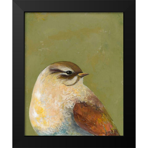 Bird Portrait I Black Modern Wood Framed Art Print by Altug, Mehmet