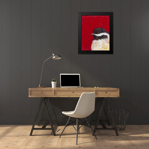 Bird Portrait II Black Modern Wood Framed Art Print by Altug, Mehmet