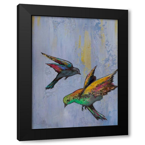 Bright Wings II Black Modern Wood Framed Art Print by Altug, Mehmet