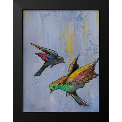 Bright Wings II Black Modern Wood Framed Art Print by Altug, Mehmet