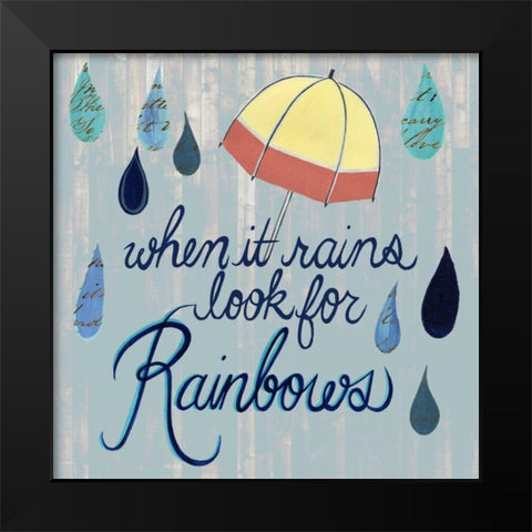 Rainy Day I Black Modern Wood Framed Art Print by Popp, Grace