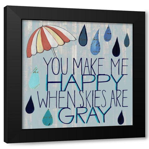 Rainy Day III Black Modern Wood Framed Art Print by Popp, Grace