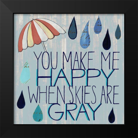Rainy Day III Black Modern Wood Framed Art Print by Popp, Grace