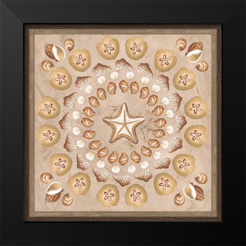 La Mer Medallions I Black Modern Wood Framed Art Print by Vess, June Erica