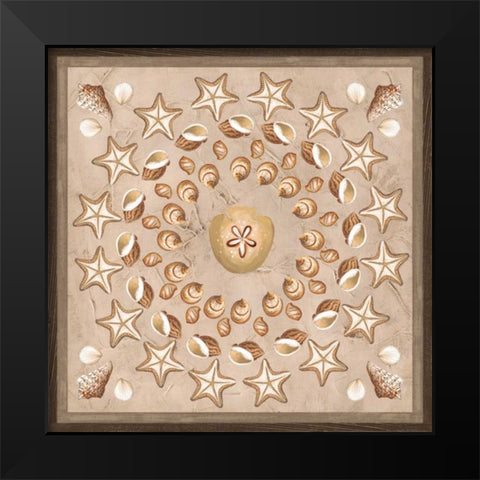 La Mer Medallions III Black Modern Wood Framed Art Print by Vess, June Erica