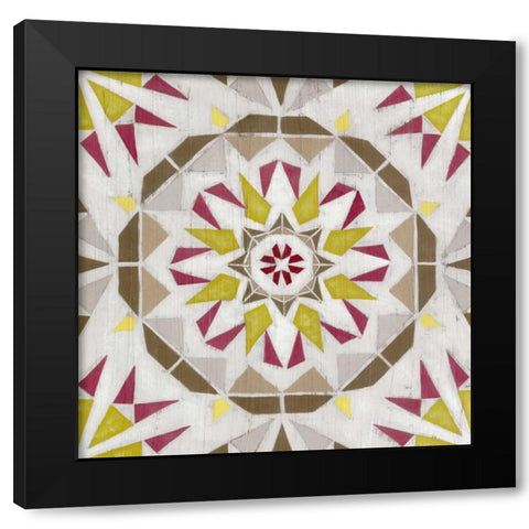 Driftwood Mandala II Black Modern Wood Framed Art Print with Double Matting by Vess, June Erica