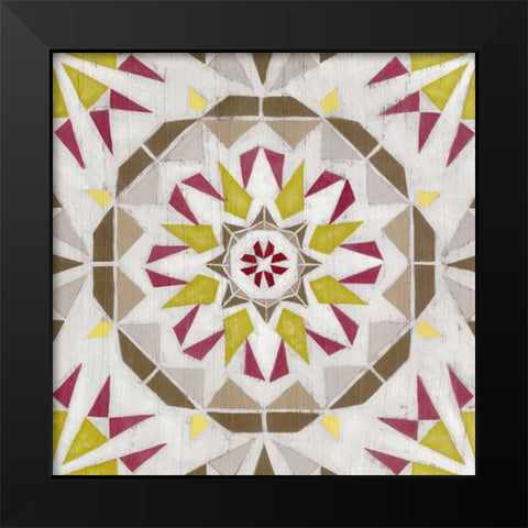Driftwood Mandala II Black Modern Wood Framed Art Print by Vess, June Erica