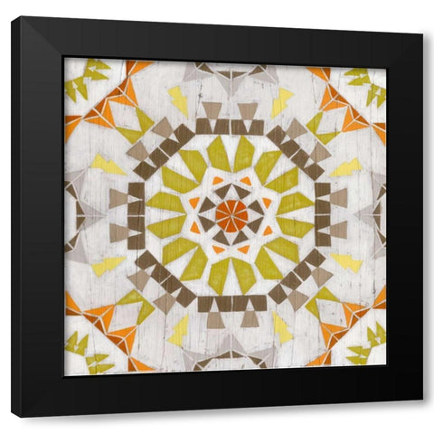 Driftwood Mandala III Black Modern Wood Framed Art Print with Double Matting by Vess, June Erica