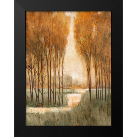 Golden Forest I Black Modern Wood Framed Art Print by OToole, Tim