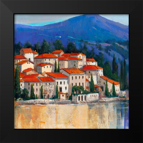 Italian Village II Black Modern Wood Framed Art Print by OToole, Tim