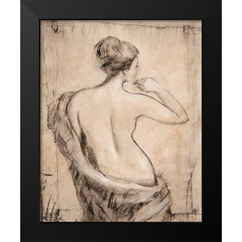 Neutral Nude Study II Black Modern Wood Framed Art Print by OToole, Tim