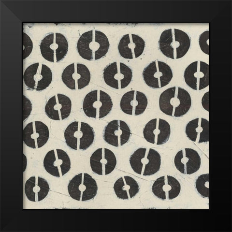 Tribal Patterns III Black Modern Wood Framed Art Print by Vess, June Erica