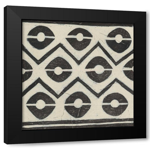 Tribal Patterns IV Black Modern Wood Framed Art Print by Vess, June Erica