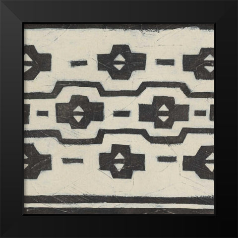 Tribal Patterns VI Black Modern Wood Framed Art Print by Vess, June Erica