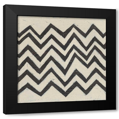 Tribal Patterns IX Black Modern Wood Framed Art Print with Double Matting by Vess, June Erica