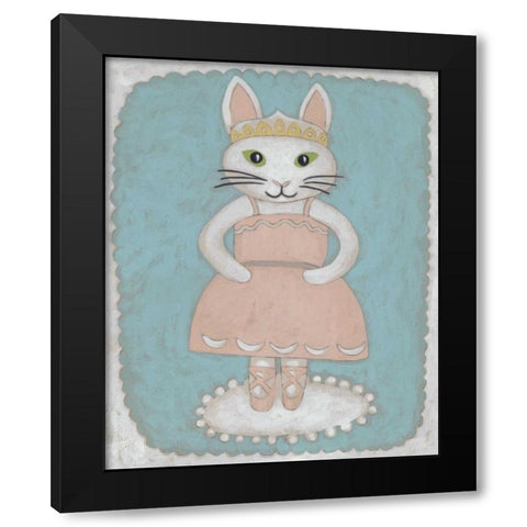 Ballerina Animal II Black Modern Wood Framed Art Print by Zarris, Chariklia