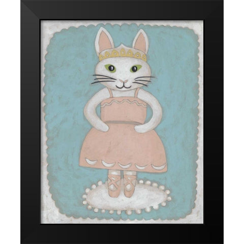 Ballerina Animal II Black Modern Wood Framed Art Print by Zarris, Chariklia