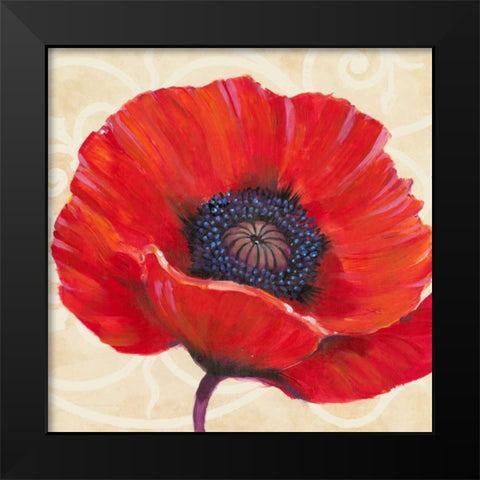 Red Poppy I Black Modern Wood Framed Art Print by OToole, Tim