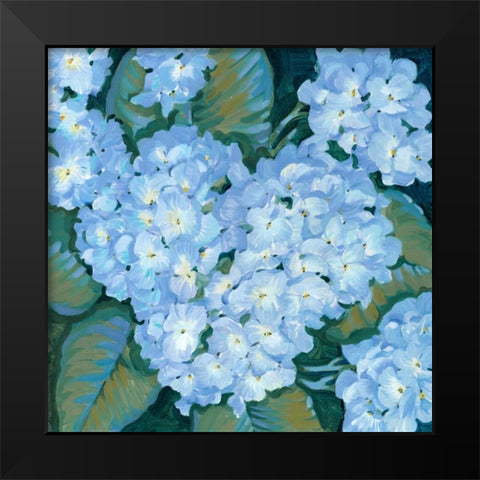 Blue Hydrangeas II Black Modern Wood Framed Art Print by OToole, Tim