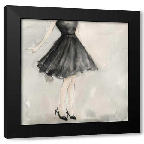 Little Black Dress I Black Modern Wood Framed Art Print with Double Matting by Meagher, Megan