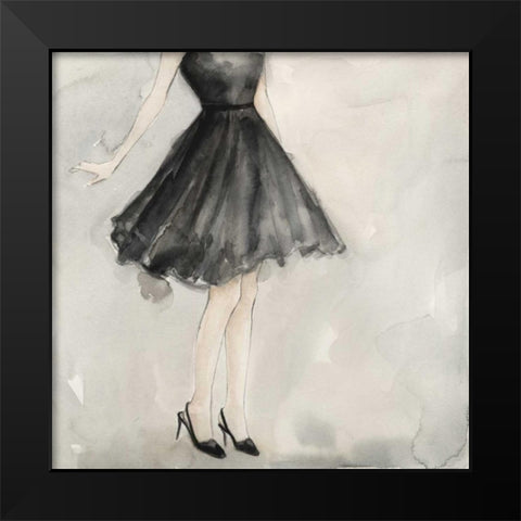 Little Black Dress I Black Modern Wood Framed Art Print by Meagher, Megan