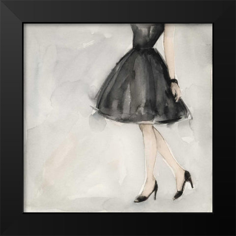 Little Black Dress II Black Modern Wood Framed Art Print by Meagher, Megan