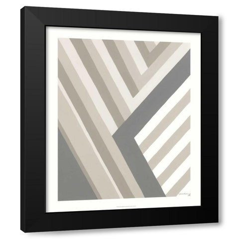 Neutral Rhythm I Black Modern Wood Framed Art Print by Lam, Venna