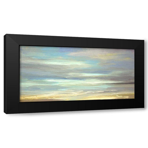 Golden Beach Black Modern Wood Framed Art Print by Finch, Sheila