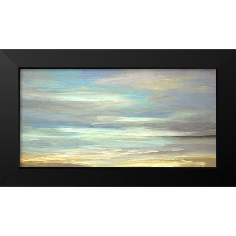 Golden Beach Black Modern Wood Framed Art Print by Finch, Sheila