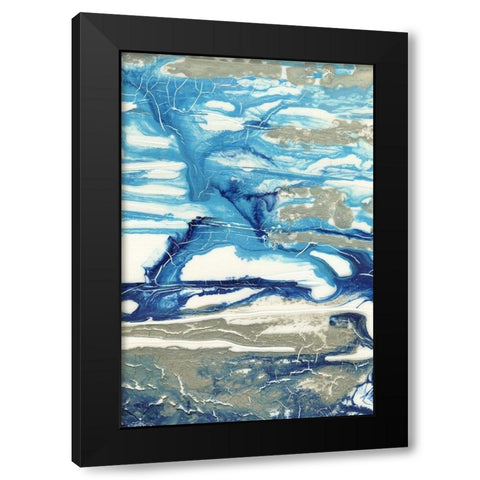 Glacial Stream II Black Modern Wood Framed Art Print with Double Matting by Lam, Vanna