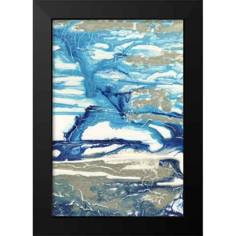 Glacial Stream II Black Modern Wood Framed Art Print by Lam, Vanna