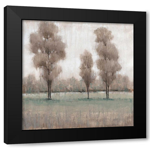 Shimmering Trees I Black Modern Wood Framed Art Print with Double Matting by OToole, Tim