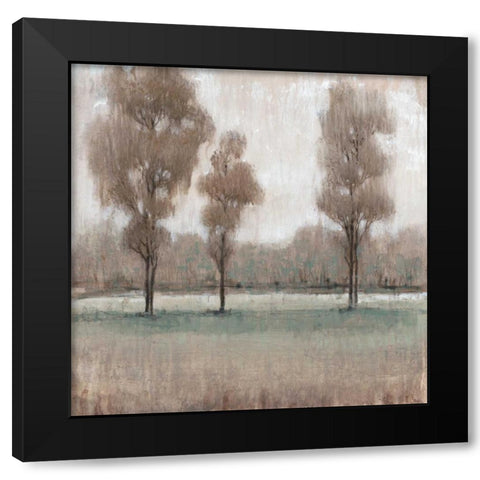 Shimmering Trees II Black Modern Wood Framed Art Print with Double Matting by OToole, Tim
