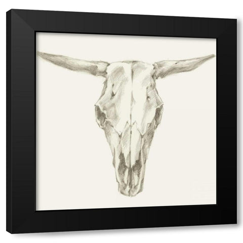 Western Skull Mount II Black Modern Wood Framed Art Print with Double Matting by Harper, Ethan