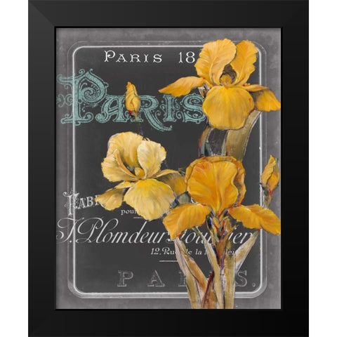 Chalkboard Paris IV Black Modern Wood Framed Art Print by Studio W