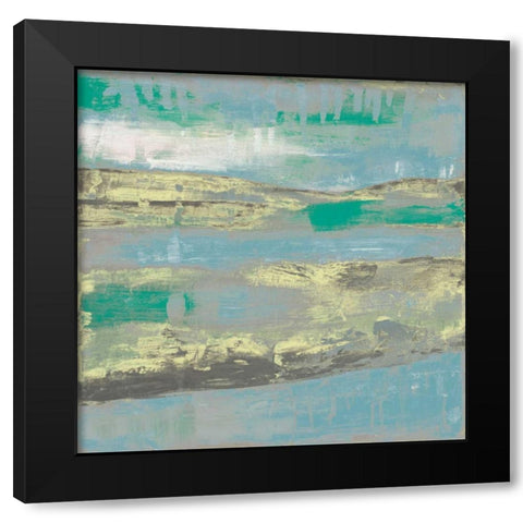 Cool Horizon I Black Modern Wood Framed Art Print with Double Matting by Goldberger, Jennifer